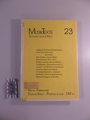 Immagine del venditore per Musiktexte : Zeitschrift fr Neue Musik - Jahrgang 1988, 4 Hefte. venduto da Druckwaren Antiquariat