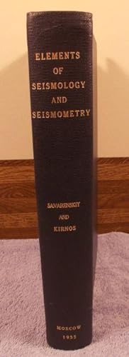 Seller image for Elements of Seismology and Seismometry for sale by M and N Books and Treasures