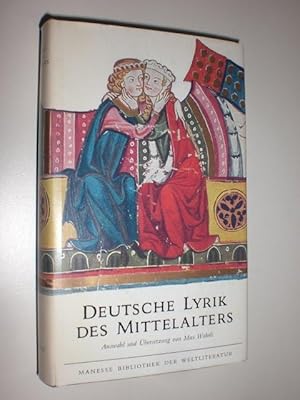 Seller image for Deutsche Lyrik des Mittelalters. Auswahl und bersetzung von Max Wehrli. Mit 36 Abbildungen uas der manessischen Liederhandschrift. for sale by Stefan Kpper