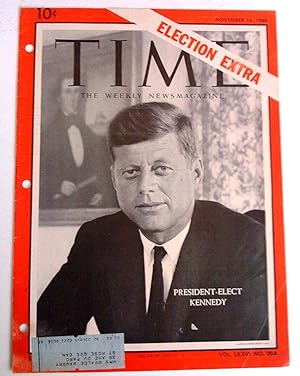 Time Magazine , November 16, 1960, Election Extra, Featuring President Elect Kennedy