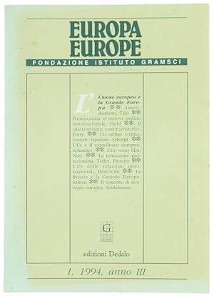 EUROPA - EUROPE. N 1 - Anno III.: