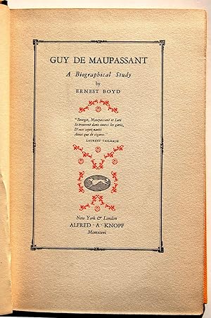 Guy De Maupassant: a Biographical Study