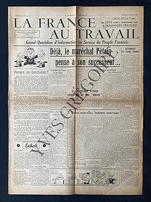 LA FRANCE AU TRAVAIL-N°15-DIMANCHE 14 JUILLET 1940