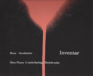 Bild des Verkäufers für Rose Ausländer "INVENTAR" Otto Piene 4 mehrfarbige Siebdrucke - Hundertdruck XIII zum Verkauf von °ART...on paper - 20th Century Art Books