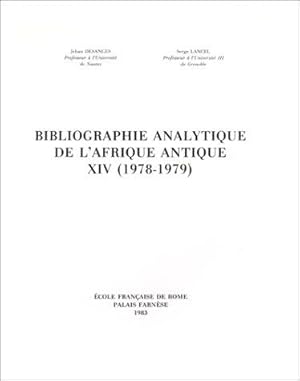 Bild des Verkufers fr Bibliographie analytique de l'Afrique antique XIVe (1978-1979) zum Verkauf von JLG_livres anciens et modernes