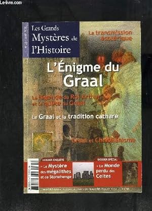 Image du vendeur pour LES GRANDS MYSTERES DE L HISTOIRE- N38- AOUT 2008- L'nigme du Grall- Le lgende du Roi Arthur et la qute du Graal- Le Graal et la tradition cathare- Graal et christiannisme- La transmission sotrique- Le Mystre des mgalithes et de Stonehenge. mis en vente par Le-Livre