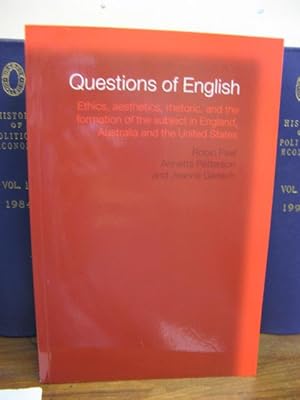 Bild des Verkufers fr Questions of English: Ethics, Aesthetics, Rhetoric and the Formation of the Subject in England, Australia and the United States zum Verkauf von PsychoBabel & Skoob Books