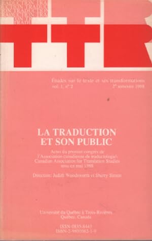 Seller image for La traduction et son public for sale by librairie philippe arnaiz