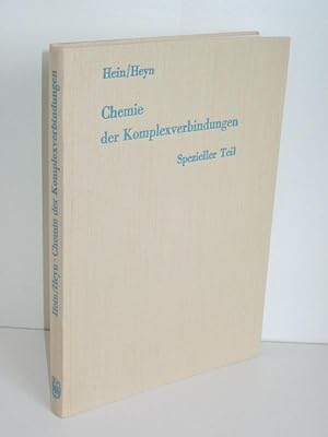 Image du vendeur pour Chemie der Komplexverbindungen Spezieller Teil mis en vente par Antiquariat Foertsch