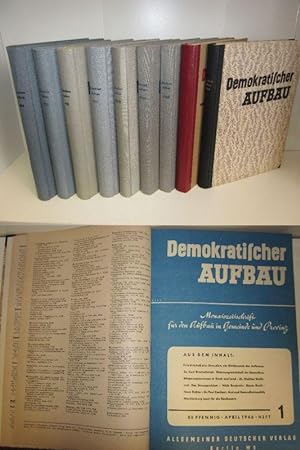 Demokratischer Aufbau 1. - 9. Jahrgang 1946 bis 1954 kompett Monatszeitschrift für den Aufbau in ...