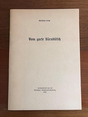 Bild des Verkufers fr Vom guete Brndtsch. zum Verkauf von Libretto Antiquariat & mundart.ch