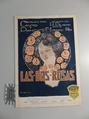 Seller image for Los dos rosas". Bambuco para Piano y Canto. for sale by Druckwaren Antiquariat