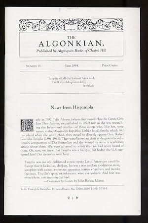 Bild des Verkufers fr The Algonkian Number 15 June 1994 zum Verkauf von Between the Covers-Rare Books, Inc. ABAA