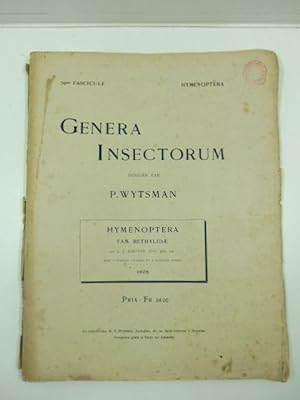 Genera insectorum. Diriges par P. Wytsman. Hymenoptera fam. Bethylidae. Avec 1 planche colorie'e ...