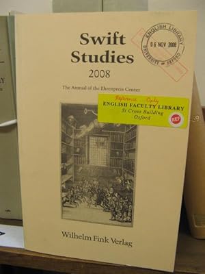 Immagine del venditore per Swift Studies: The Annual of the Ehrenpreis Center, 2008 venduto da PsychoBabel & Skoob Books