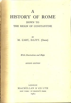 Immagine del venditore per A History of Rome: Down to the Reign of Constantine venduto da The Book Collector, Inc. ABAA, ILAB