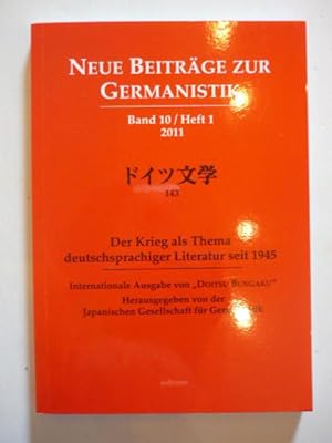 Bild des Verkufers fr Der Krieg als Thema deutschsprachiger Literatur seit 1945. zum Verkauf von Antiquariat Diderot