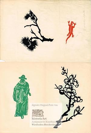 Bild des Verkufers fr Vier chinesische Original-Scherenschnitte aus dem 19. Jahrhundert zum Verkauf von historicArt Antiquariat & Kunsthandlung