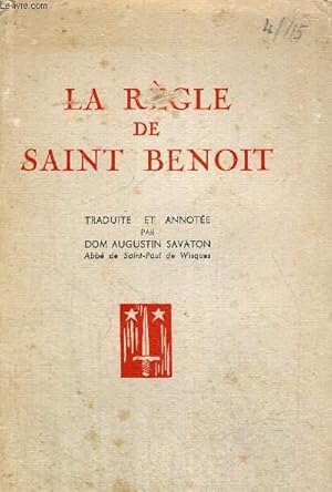 Bild des Verkufers fr LA REGLE DE SAINT BENOIT zum Verkauf von Le-Livre