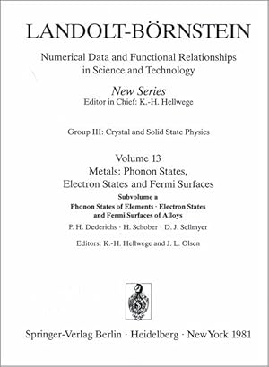 Landolt-Börnstein: Numerical Data and Functional Relationships in Science and Technology. New Ser...