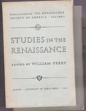 Seller image for Studies in the Renaissance Vols. 1-3 for sale by Kultgut