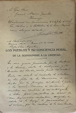 Imagen del vendedor de Los Pueblos Y Su Conciencia Moral. De la servidumbre a la libertad. [The Peoples and their Moral Conscience. From servitude to freedom.] a la venta por FOLIOS LIMITED