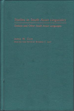 Studies in South Asian Linguistics. Sinhala and Other South Asian Languages.