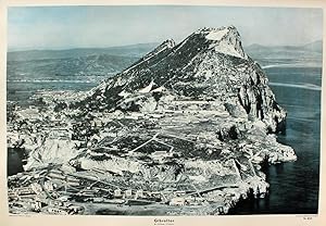 "Gibraltar" originale Rotations-Lithographie (Mehrfarbentiefdruck) ca.57x85cm (Darstellung/Image ...