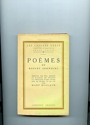 POEMES. Traduit par Paul Alfassa et Gilbert. De Voisins et précédés d'une étude sur sa Pensée et ...