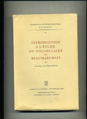 Seller image for INTRODUCTION A L TUDE DU VOCABULAIRE DE BEAUMARCHAIS. for sale by Librairie CLERC