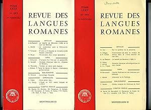 REVUE DES LANGUES ROMANES