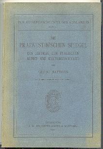 Seller image for Die Praenestinischen Spiegel. for sale by Antiquariat  Jrgen Fetzer