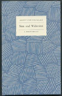 Seller image for Sinn und Widersinn. for sale by Antiquariat  Jrgen Fetzer