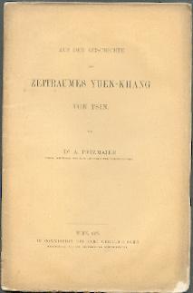 Seller image for Aus der Geschichte des Zeitraumes Yuen-Khang von Tsin. for sale by Antiquariat  Jrgen Fetzer