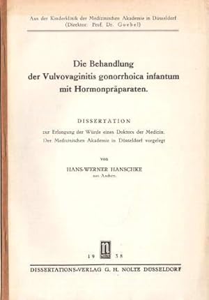 Immagine del venditore per Die Behandlung der Vulvovaginitis gonorrhoica infantum mit Hormonprparaten. Dissertation. venduto da Antiquariat Heinz Tessin