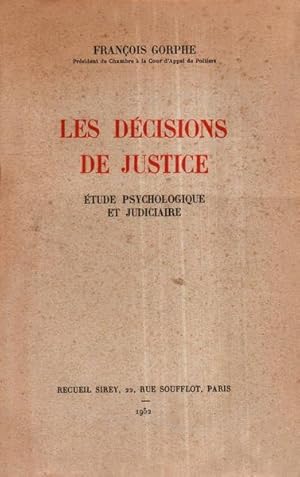 Image du vendeur pour LES DCISIONS DE JUSTICE. mis en vente par Livraria Castro e Silva