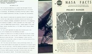 Seller image for NASA Educational Material: NASA Facts, Vol. II, No. 6, Project Ranger. Photograph of Goldstone Tracking Station near Barstow, CA. Ranger C (RA-8) Status Bulletin. Three Stapled NASA Press Releases. for sale by Wittenborn Art Books