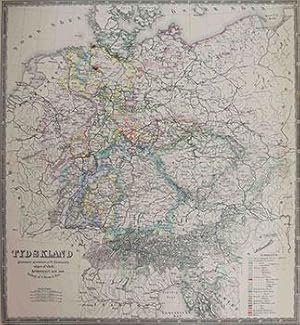 Imagen del vendedor de Map of Tydskland. a la venta por Wittenborn Art Books