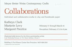 Seller image for Collaborations: Individual And Collaborative Works in Clay and Handmade Paper. for sale by Wittenborn Art Books