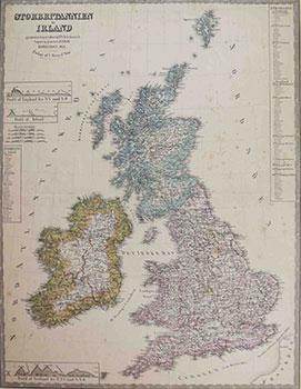 Imagen del vendedor de Map of Storbritannien og Irland (Great Britain and Ireland). a la venta por Wittenborn Art Books