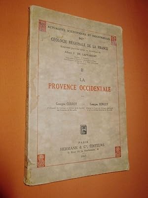 Seller image for Gologie rgionale de la France II : La Provence occidentale. for sale by Dj Jadis