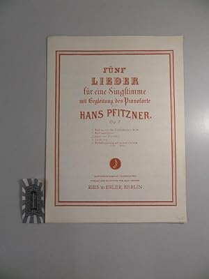 Immagine del venditore per Fnf Lieder fr eine Singstimme mit Begleitung des Pianoforte, Op. 7 : Nr. 3 - "Ueber ein Stndlein". venduto da Druckwaren Antiquariat