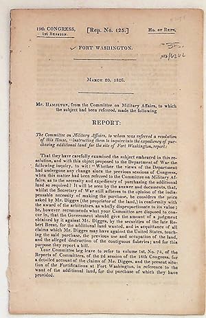 Report to Committee on Military Affairs, to whom was referred a resolutionof this House, "instruc...