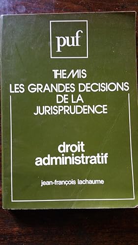 Image du vendeur pour Droit administratif : Les grandes dcisions de la jurisprudence mis en vente par AHA BOOKS