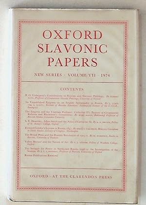 Oxford Slavonic Papers: New Series, Volume VII