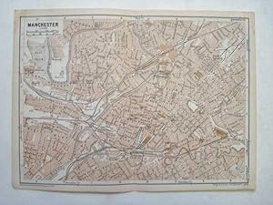 Seller image for Manchester Town Plan, Baedeker's Guide to Great Britain for sale by Maynard & Bradley