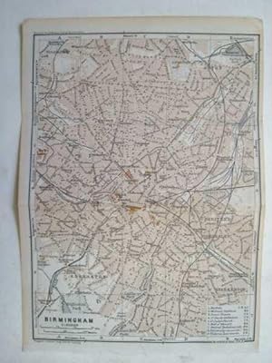Seller image for Birmingham Town Plan, Baedeker's Guide to Great Britain for sale by Maynard & Bradley