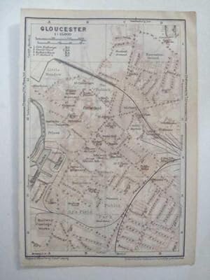 Seller image for Gloucester Town Plan, Baedeker's Guide to Great Britain for sale by Maynard & Bradley