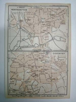Seller image for Northampton & Coventry Town Plans, Baedeker's Guide to Great Britain for sale by Maynard & Bradley