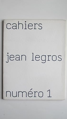 Seller image for Cahiers jean legros numro 1. Les toiles  bandes. for sale by Docsenstock